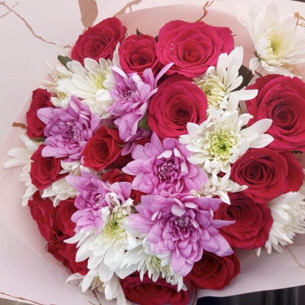 Roses-and-Mums-Bouquet.jpeg just because gifts Kenya Fresh birthday flowers Nairobi