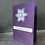 purple quilled success card for exams