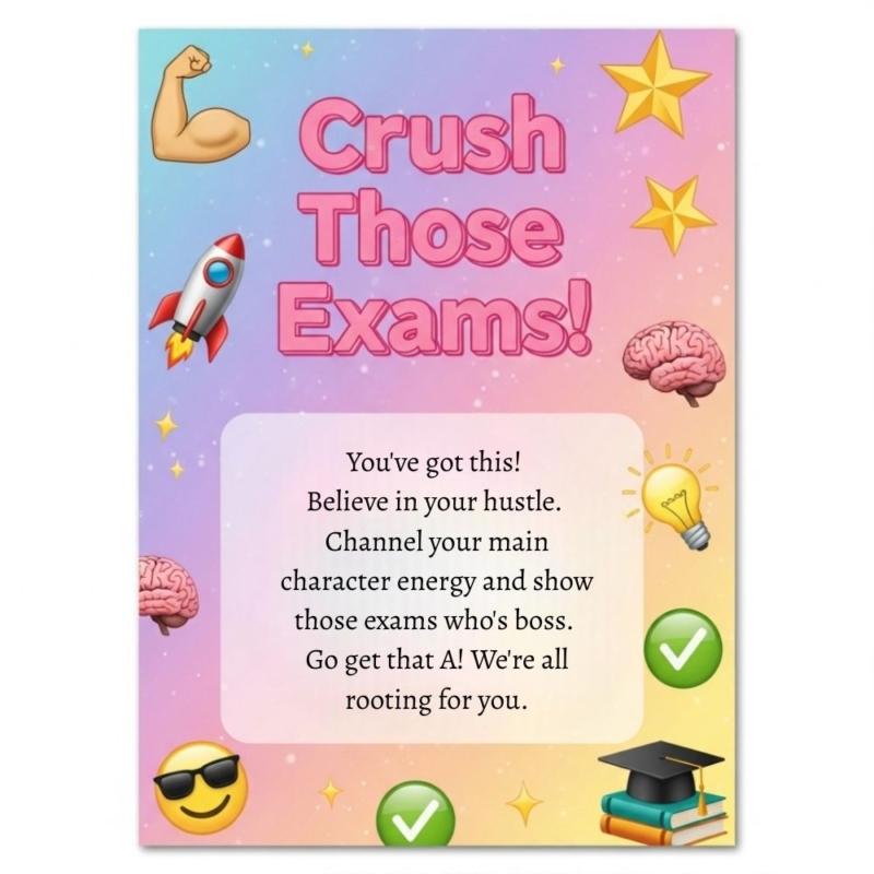 Emoji Success Card for Gen Z