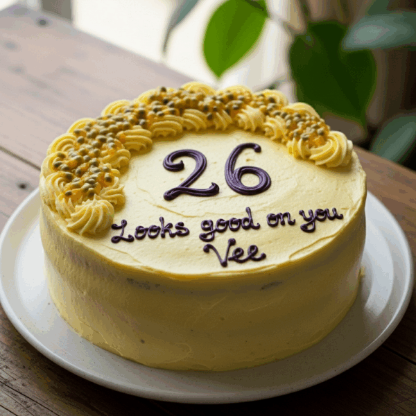 Gourmet Birthday Cake with Custom Message Gourmet Birthday Cake with Custom Message