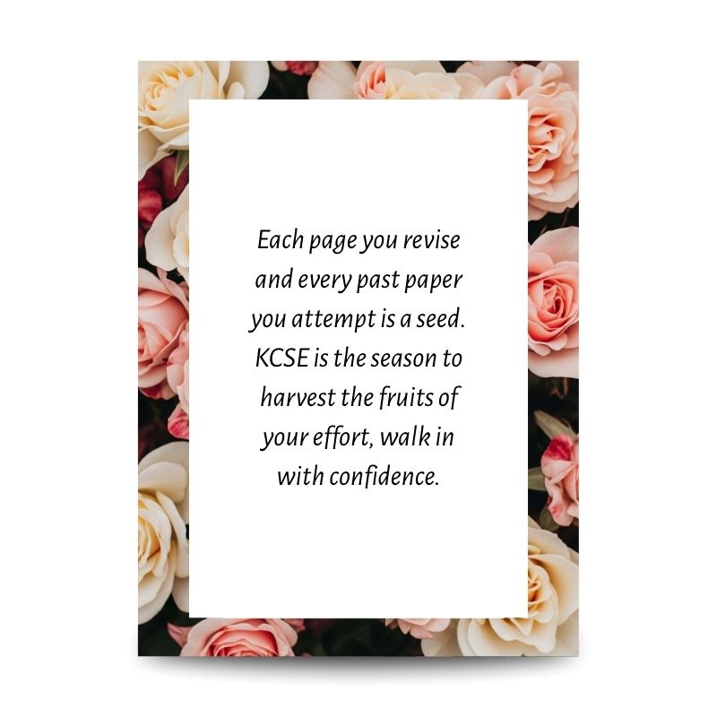 inspirational exam success card Kenya