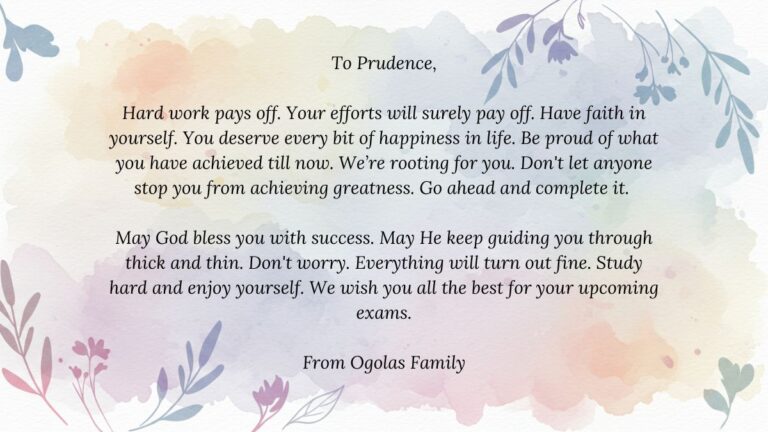 writing the perfect success card message