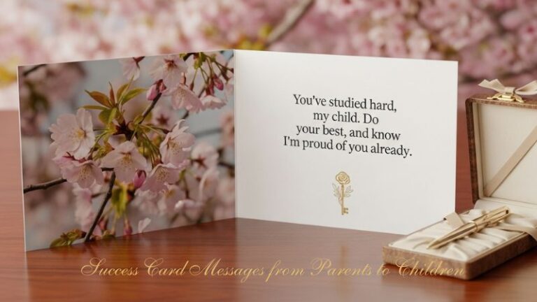 Success Card Messages from Parents to Children