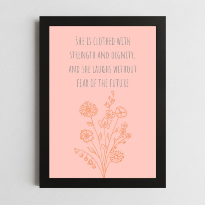 Proverbs 31:25 Strength Wall Art