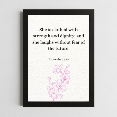 Proverbs 31:25 Empowerment Wall Art
