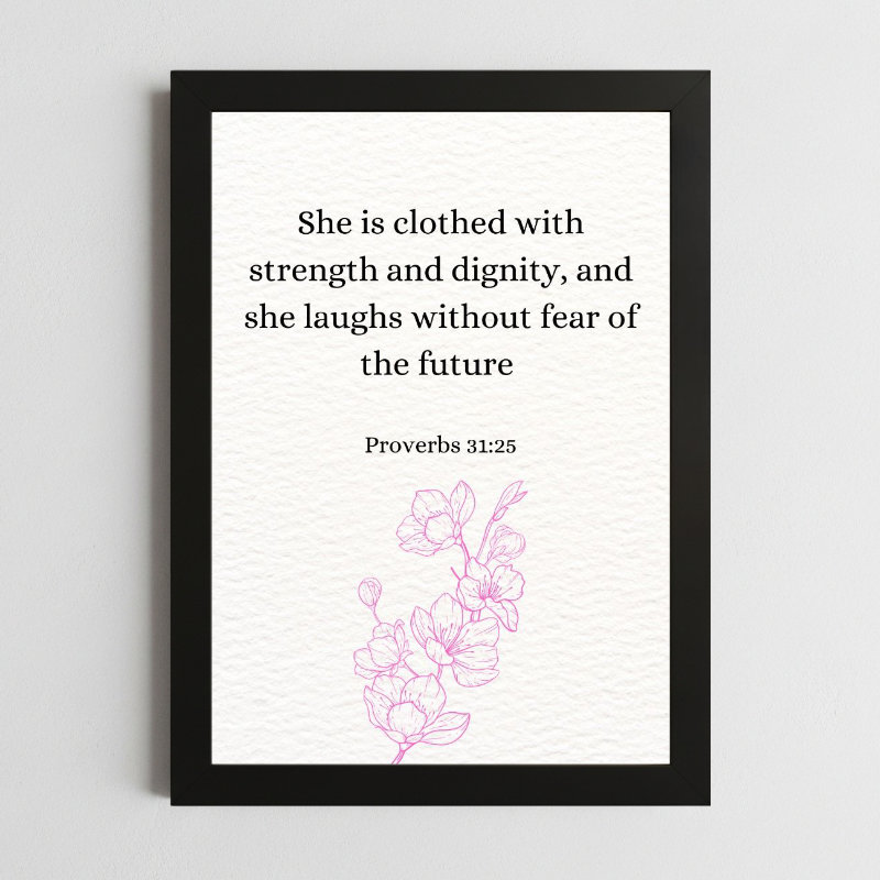 Proverbs 31:25 Empowerment Wall Art