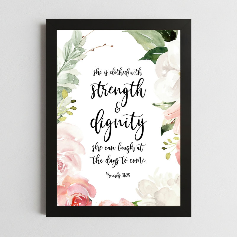 Proverbs 31:25 Dignity Wall Art