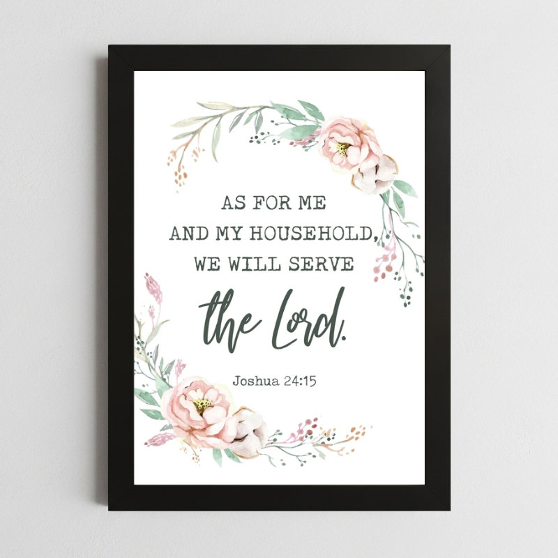 Joshua 24:15 Scripture Wall Art