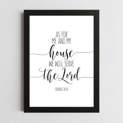 Joshua 24:15 Serve Wall Art