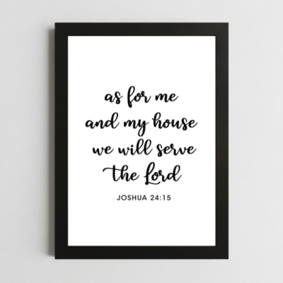 Joshua 24:15 Faithful Wall Art