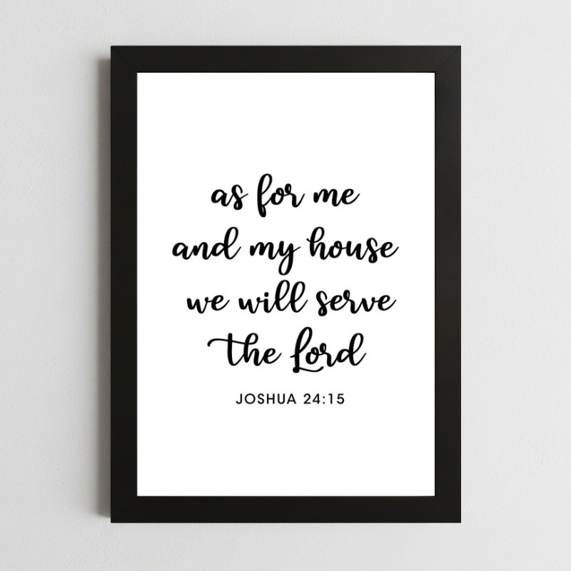 Joshua 24:15 Faithful Wall Art