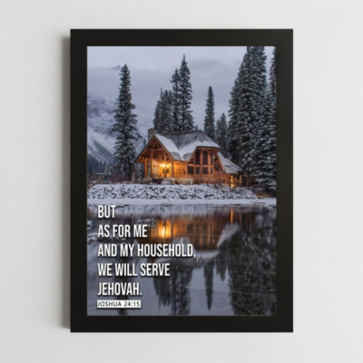 Joshua 24:15 Serve with Love Wall Art