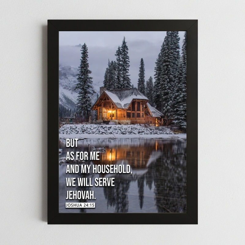 Joshua 24:15 Serve with Love Wall Art