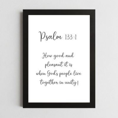 Psalms 133:1 Wall Art