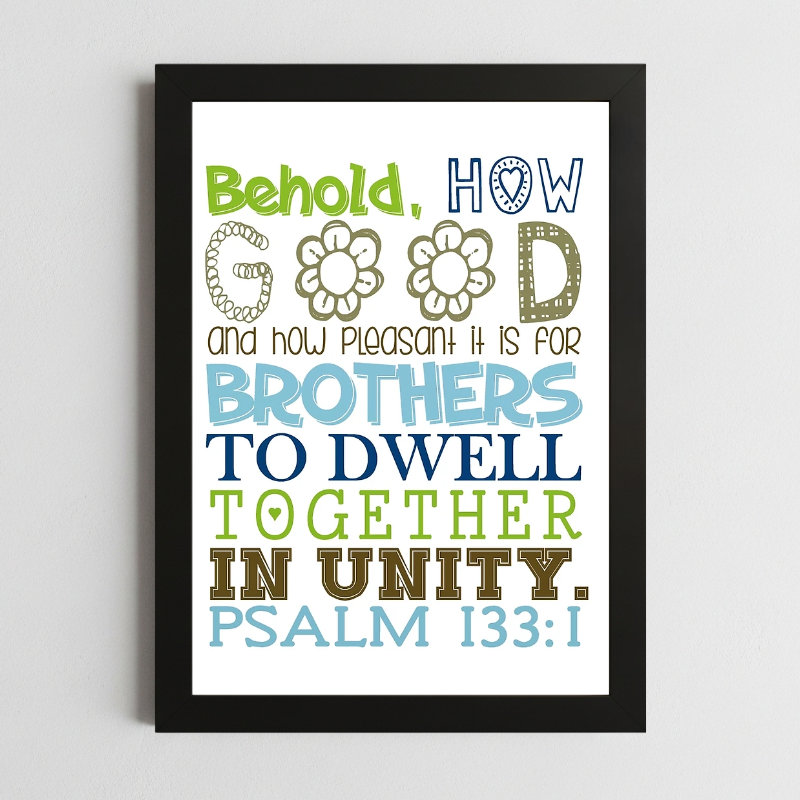 Bible Verse Wall Art Mockup_122 Psalms 133:1 Unity Wall Art