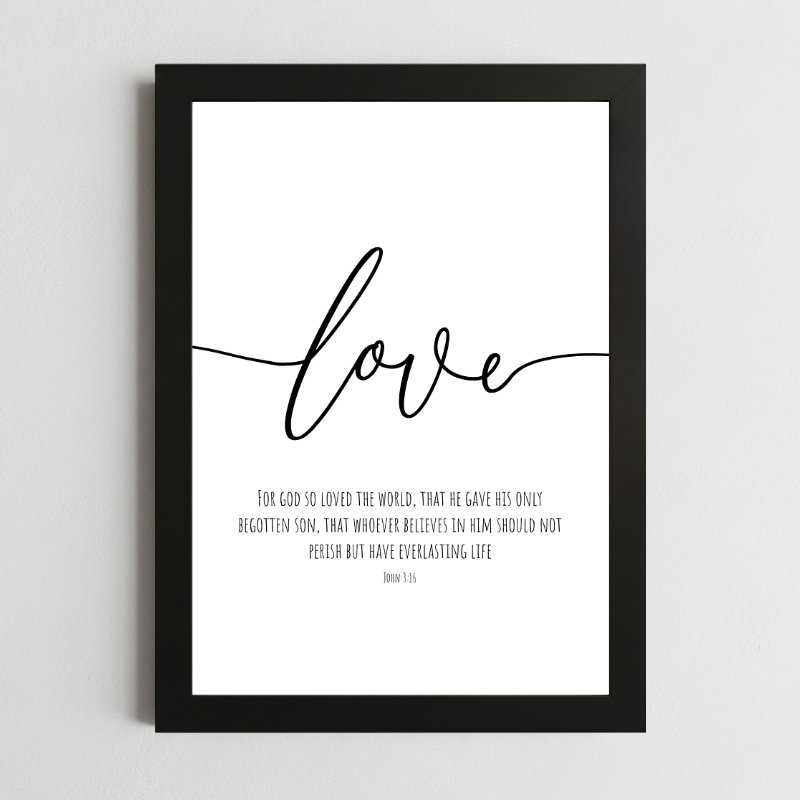 Bible Verse Wall Art Mockup_125 John 3:16 Wall Art