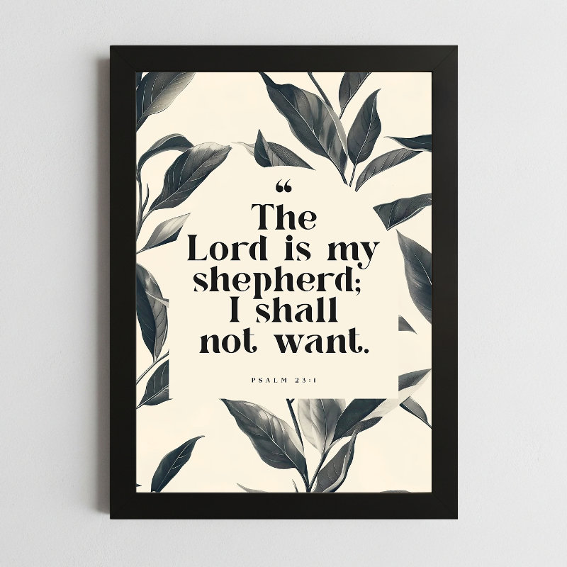 psalms 23:1-3 shepherd wall art