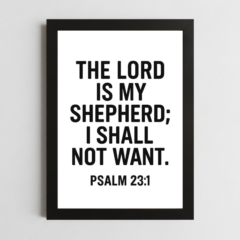 psalms 23:1-3 devotional wall art