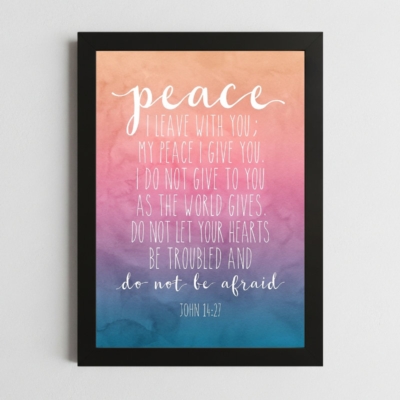 john 14:27 scripture wall art