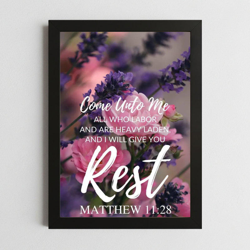 Bible Verse Wall Art Mockup_14 Matthew 11:28 Wall Art