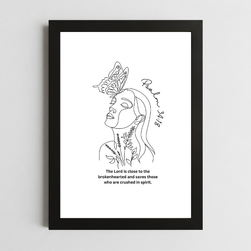 psalms 34:18 wall art kenya