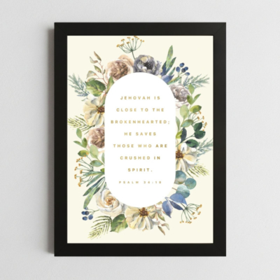 psalms 34:18 scripture wall art kenya