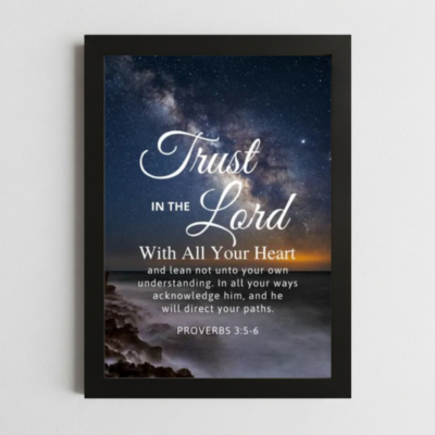 Proverbs 3:5-6 Wall Art