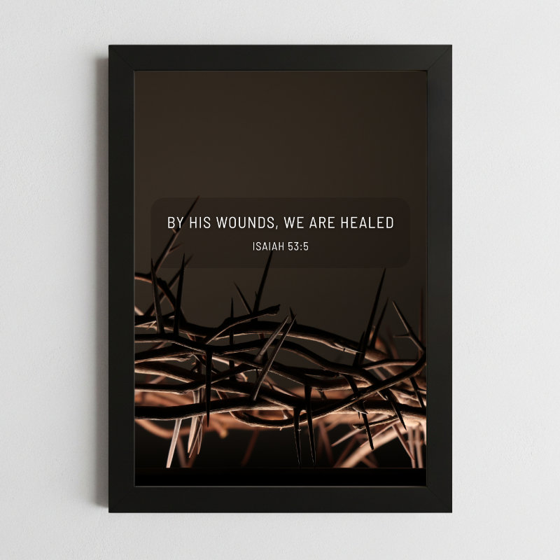 Bible Verse Wall Art Mockup_19 Isaiah 53:5 Wall Art