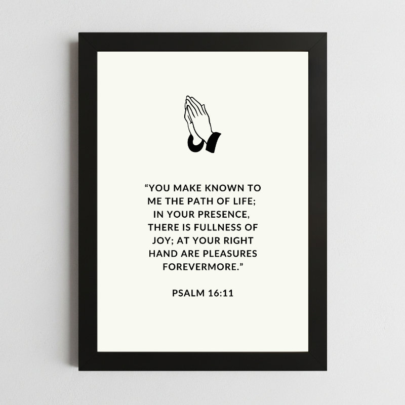 Bible Verse Wall Art Mockup_22 Psalms 16:11 Wall Art