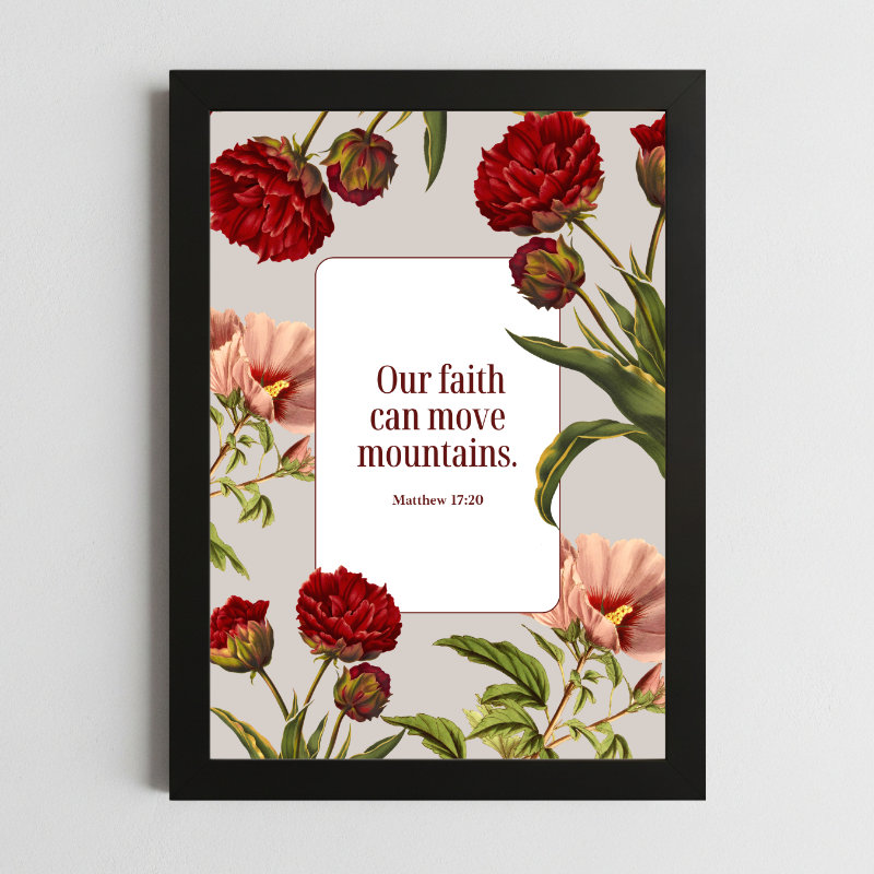 Bible Verse Wall Art Mockup_23 Matthew 17:20 Wall Art