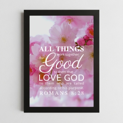 Romans 8:28 Encouragement Wall Art