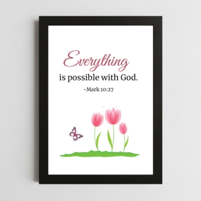 Mark 10:27 Wall Art