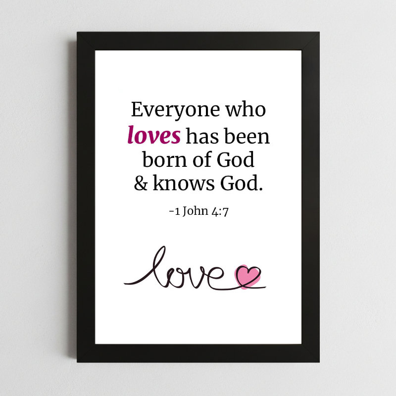 Bible Verse Wall Art Mockup_36 1 John 4:7 Wall Art