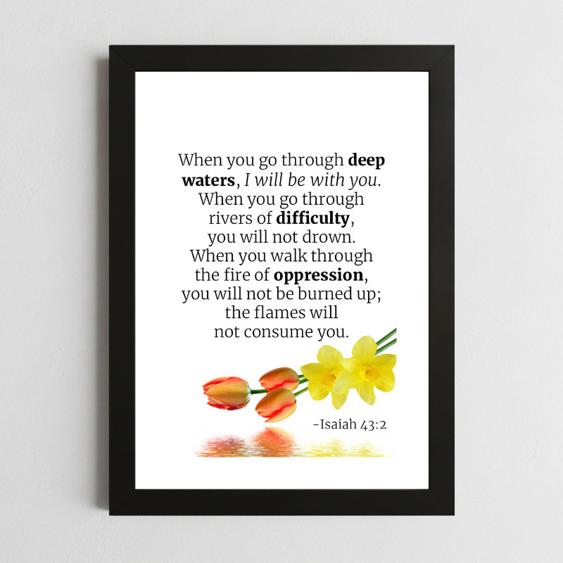 Isaiah 43:2 Wall Art