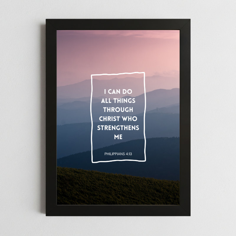 Bible Verse Wall Art Mockup_4 Philippians 4:13 Wall Art