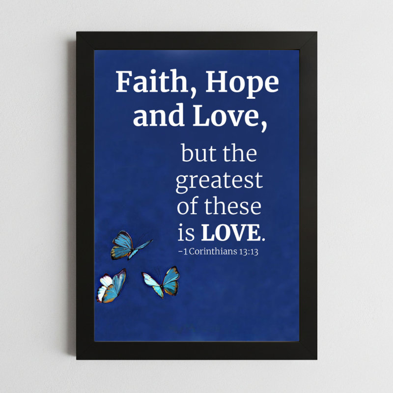 Bible Verse Wall Art Mockup_42 1 Corinthians 13:13 Wall Art