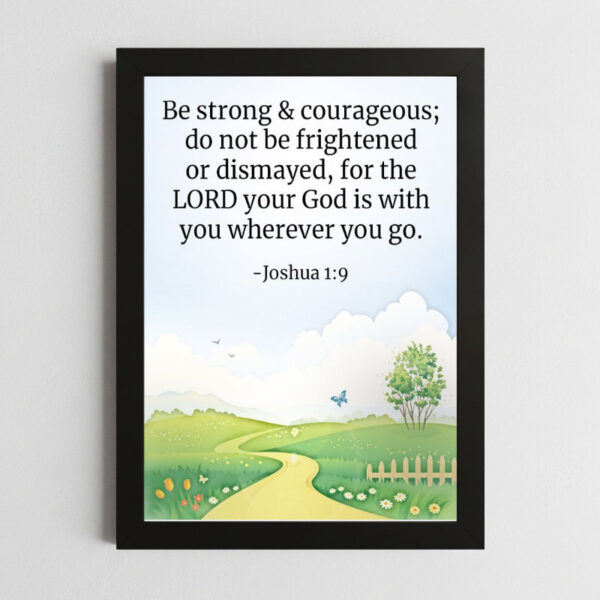 Bible Verse Wall Art Mockup_52 Joshua 1:9 Wall Art