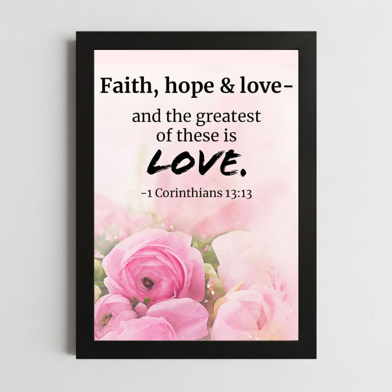 Bible Verse Wall Art Mockup_56 1 Corinthians 13:13 Inspirational Wall Art
