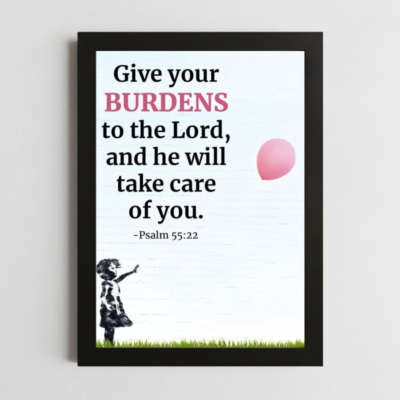 Psalm 55:22 Wall Art