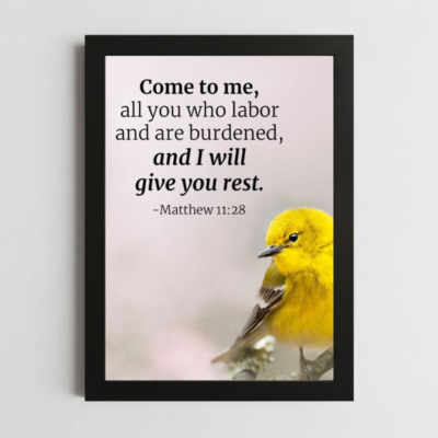 Matthew 11:28 Wall Art
