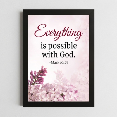 Mark 10:27 Wall Art