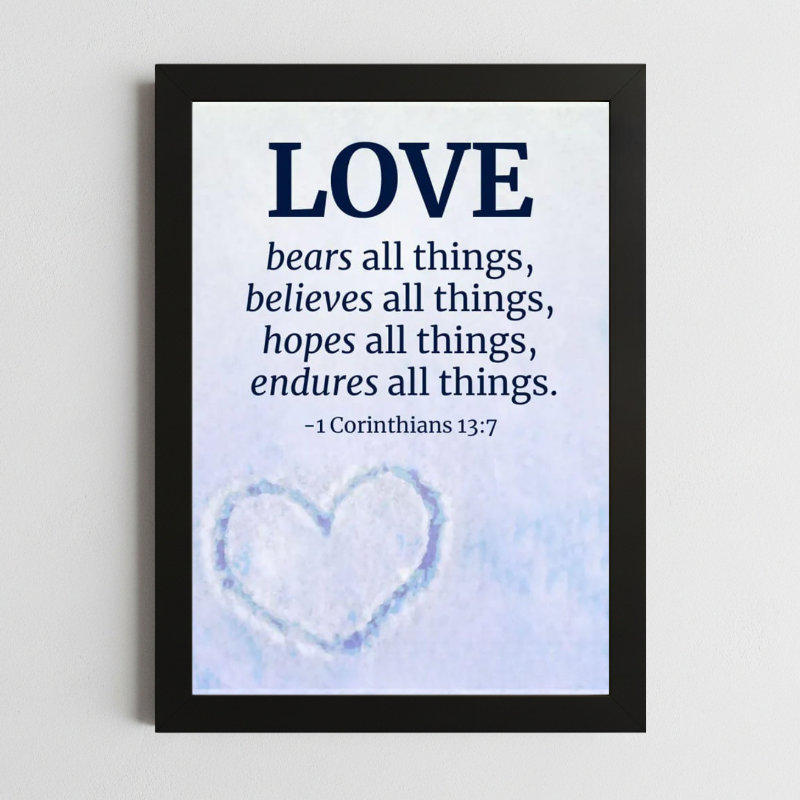 1 Corinthians 13:7 Wall Art