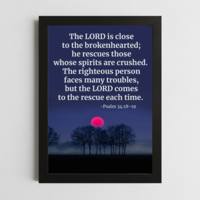 Psalms 34:18-19 Wall Art