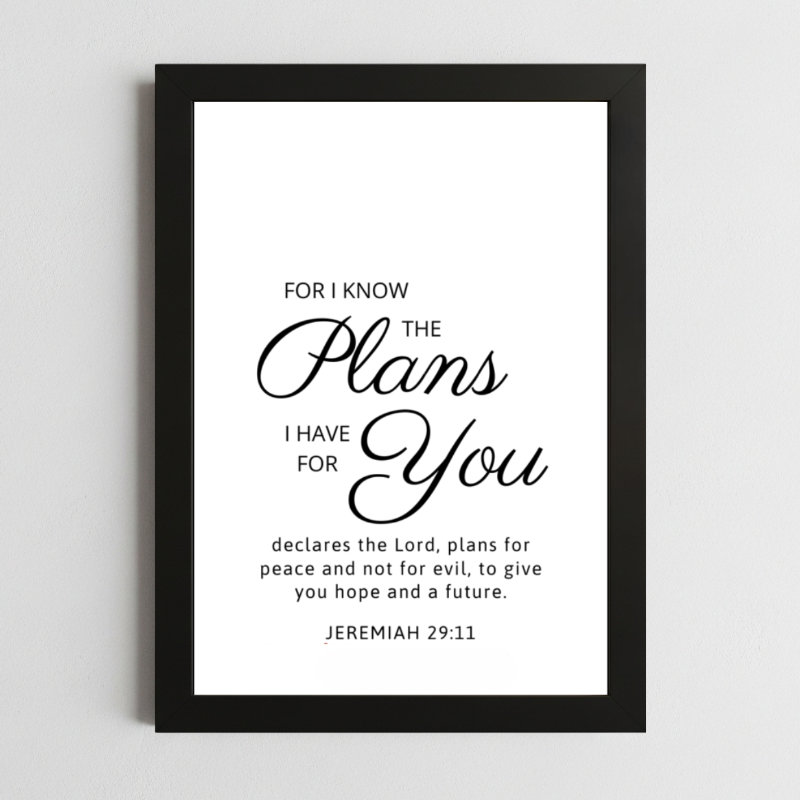 Jeremiah 29:11 Hope & Future Wall Art