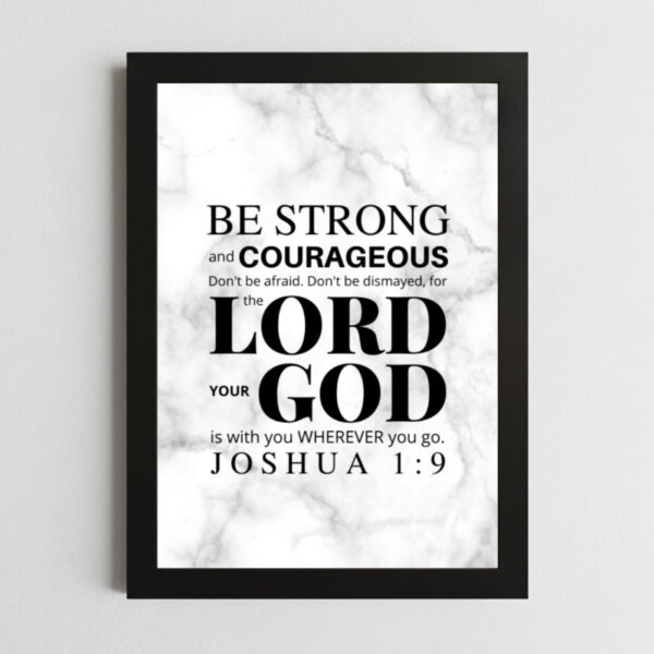 Bible Verse Wall Art Mockup_88 Joshua 1:9 Inspirational Wall Art