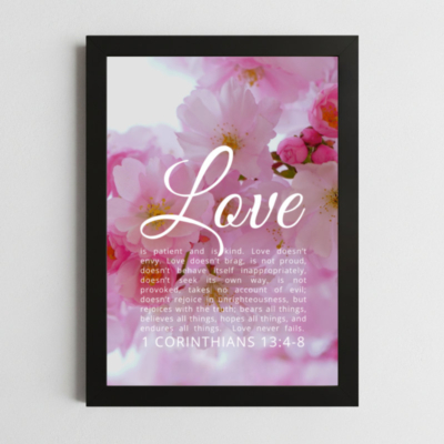 1 Corinthians 13:4-8 Wall Art