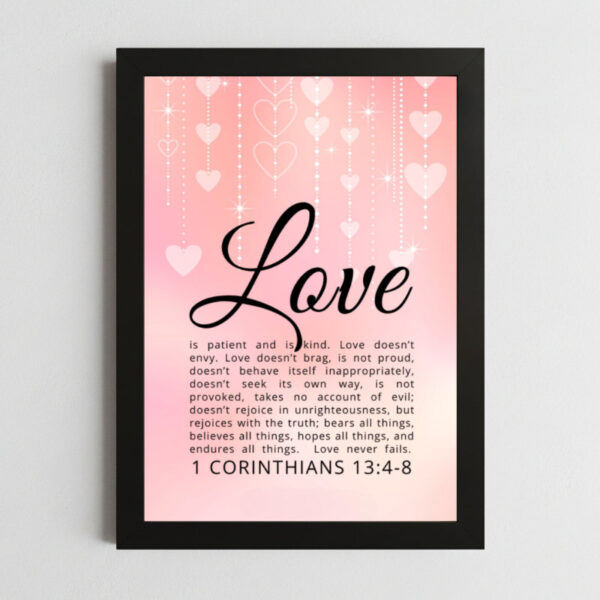 Bible Verse Wall Art Mockup_93 1 Corinthians 13:4-8 Love Wall Art