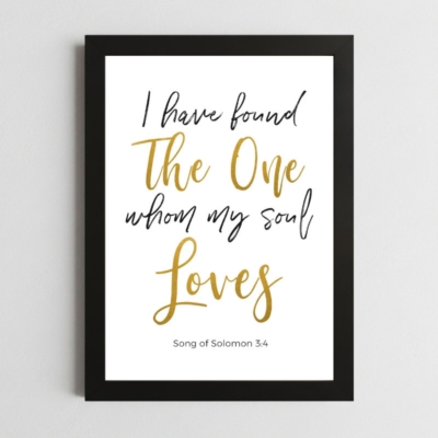 Song of Solomon 3:4 Soul Wall Art