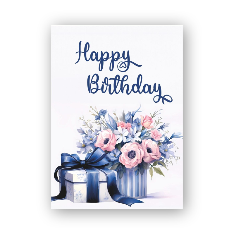Beaded Birthday Card with African Motif
