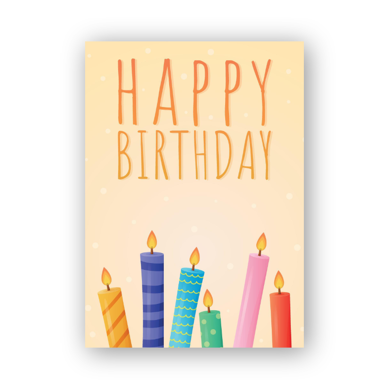 Bold Typography Birthday Card
